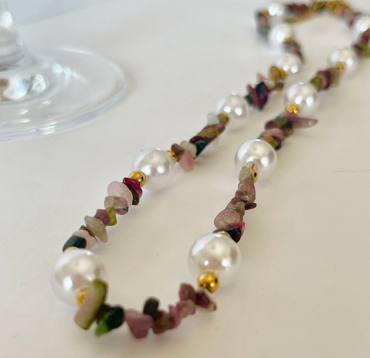 Collier Azalée tourmaline multicolore