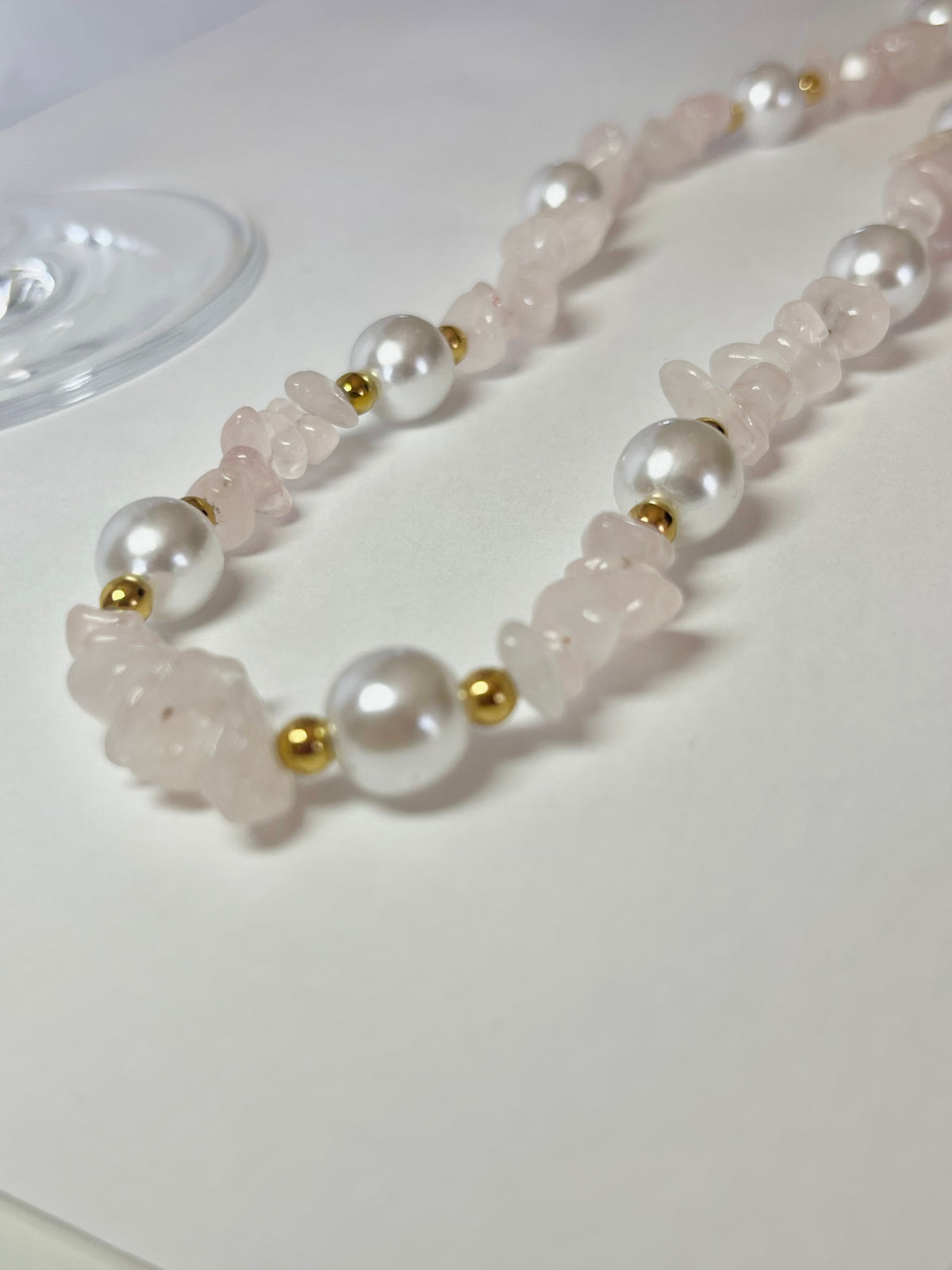 Collier Rachel quartz rose