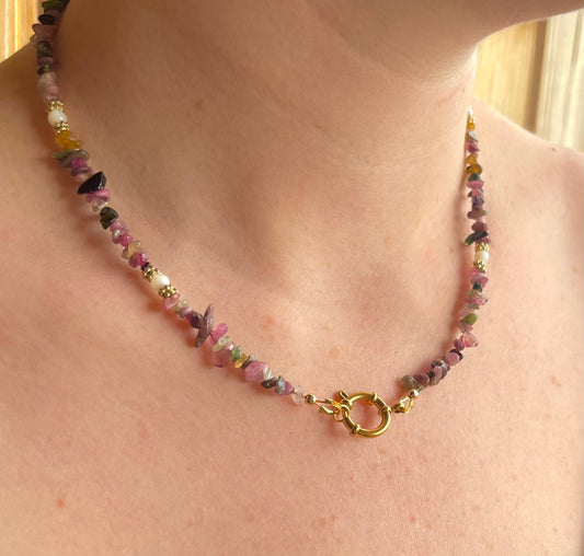 Collier tourmaline en pierre naturelle – Modèle Rosalia