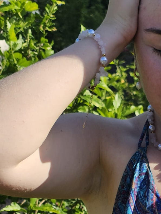 Bracelet Rachel quartz rose