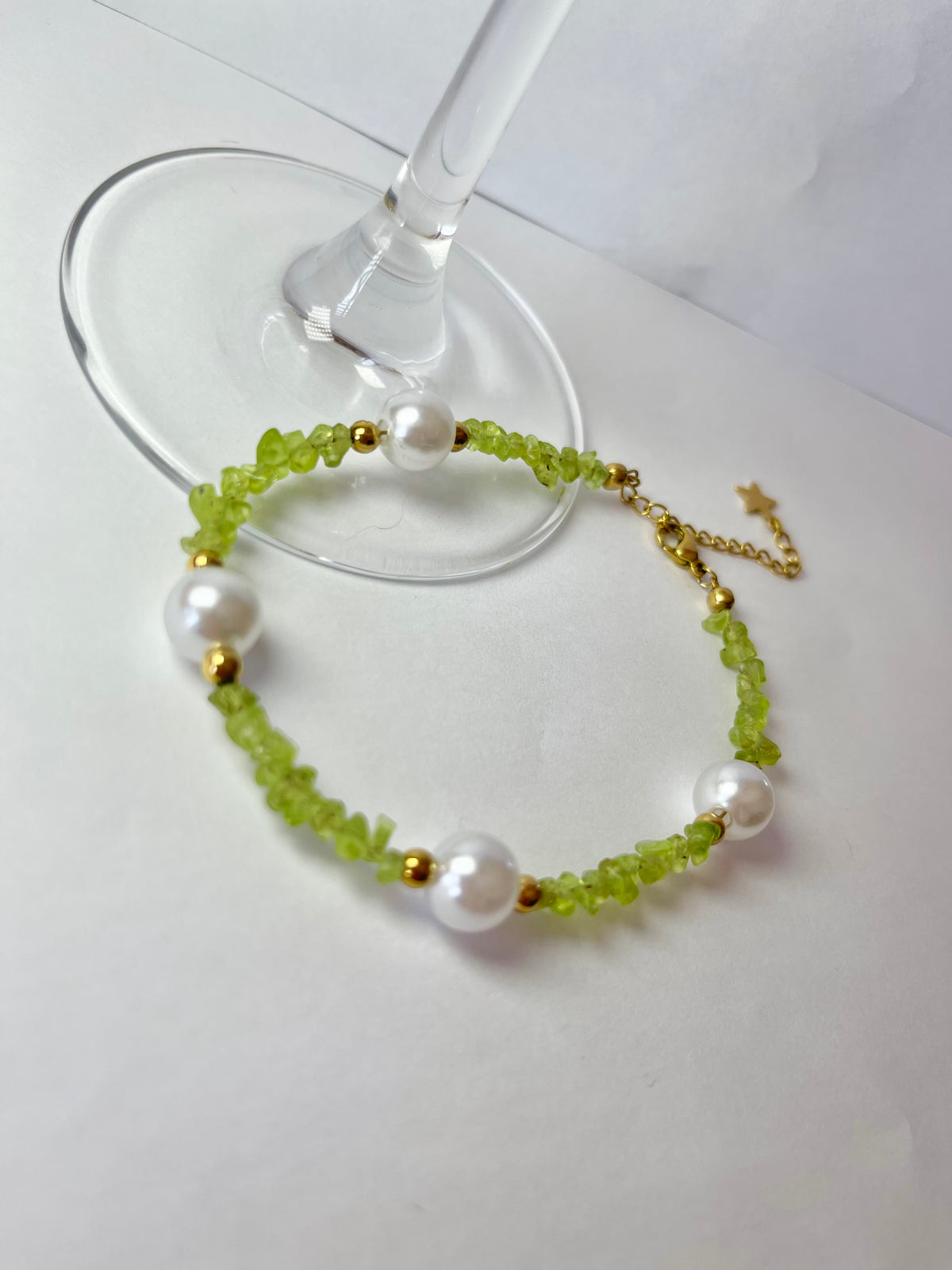 Bracelet Agathe en péridot