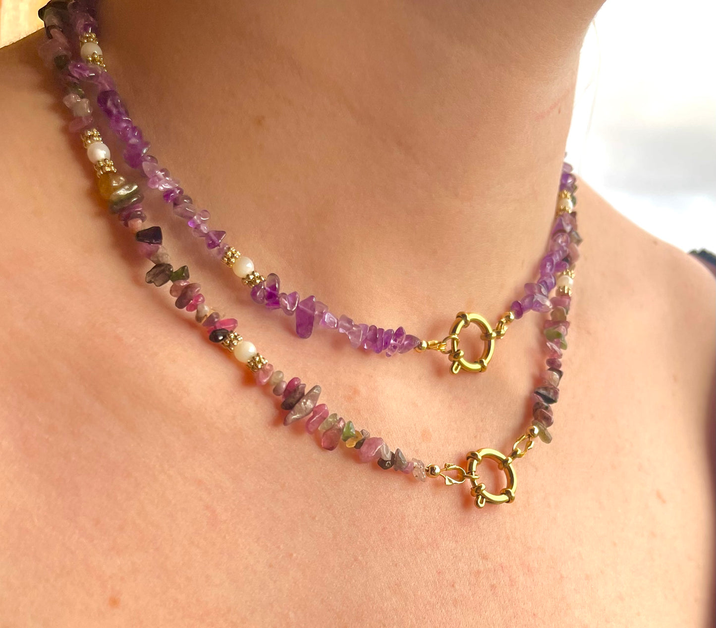 Collier tourmaline en pierre naturelle – Modèle Rosalia