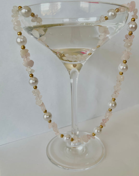 Collier Rachel quartz rose