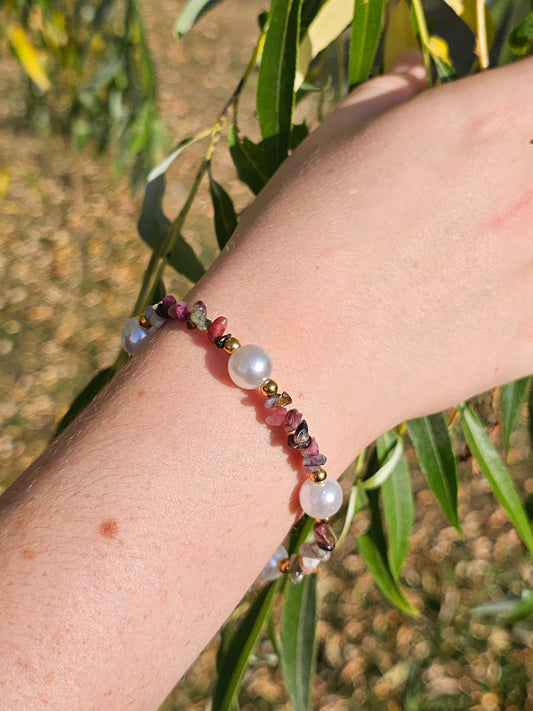 Bracelet Azalée tourmaline multicolore