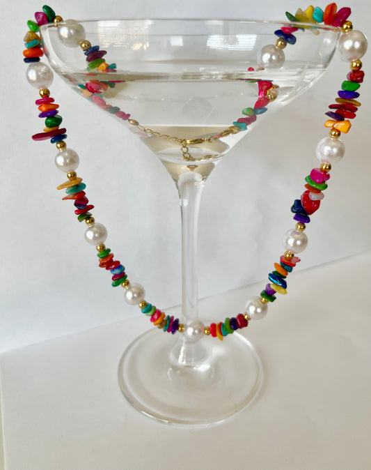 Collier Lily coquillage nacré