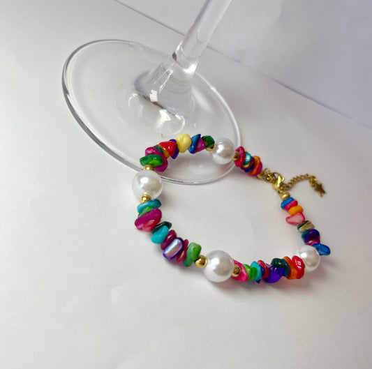 Bracelet Lily coquillage multicolore nacrée