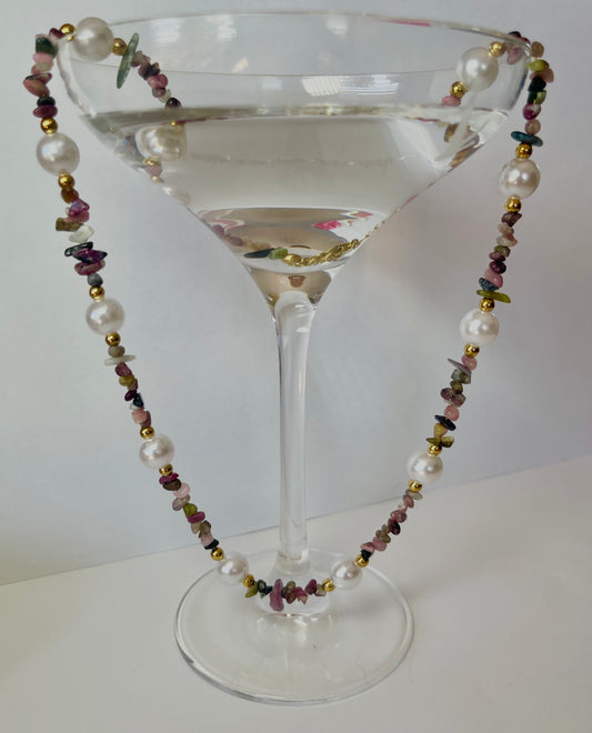 Collier Azalée tourmaline multicolore