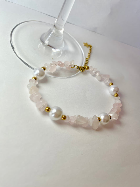 Bracelet Rachel quartz rose
