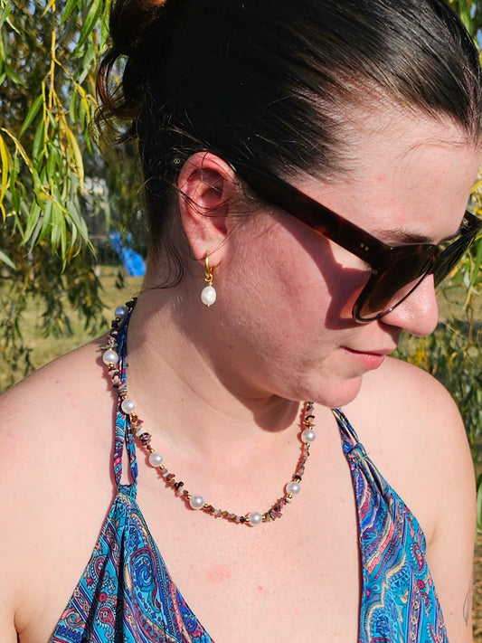 Collier Azalée tourmaline multicolore