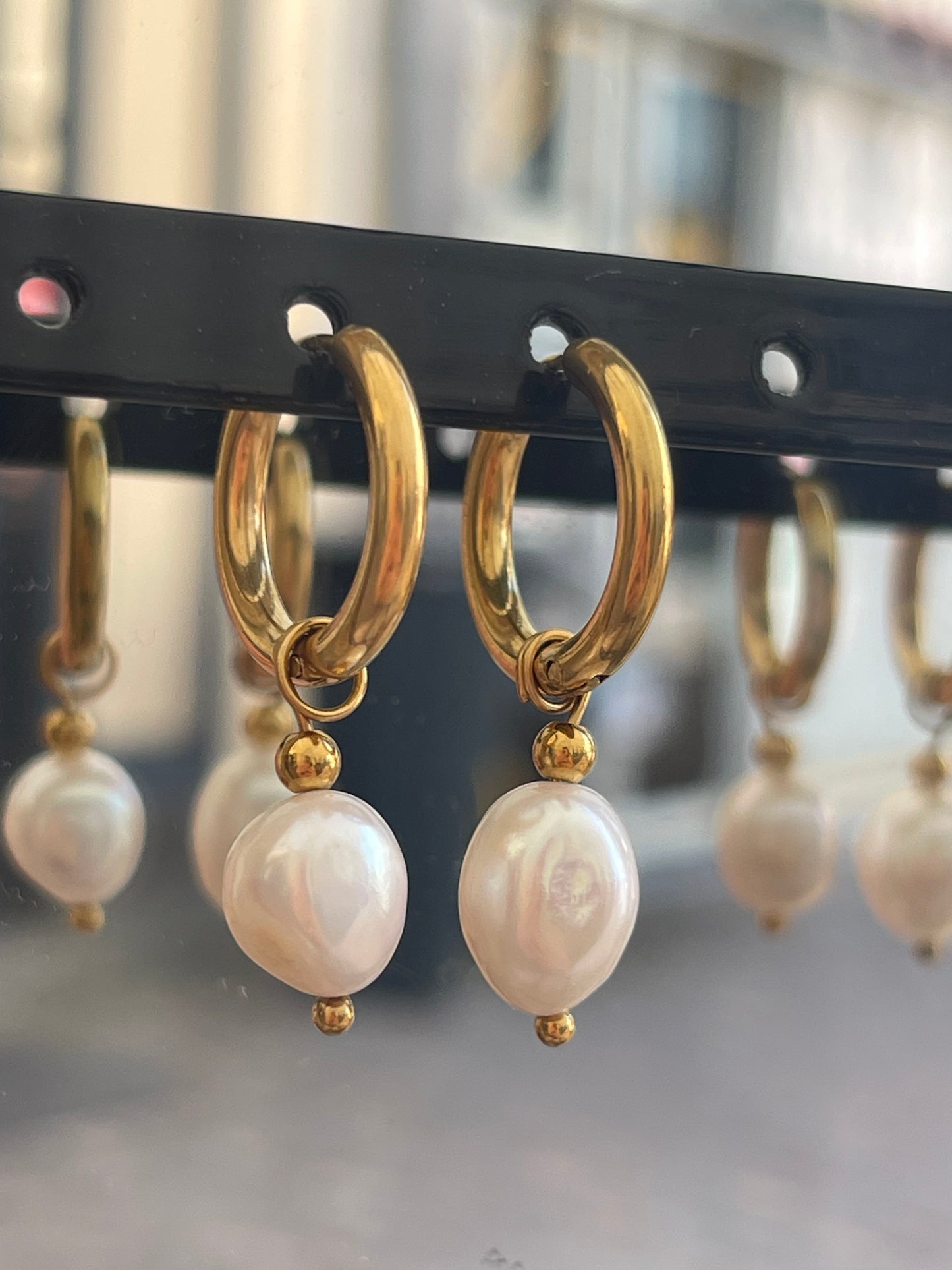 Boucles d’oreilles Judith en perles d’eau douce
