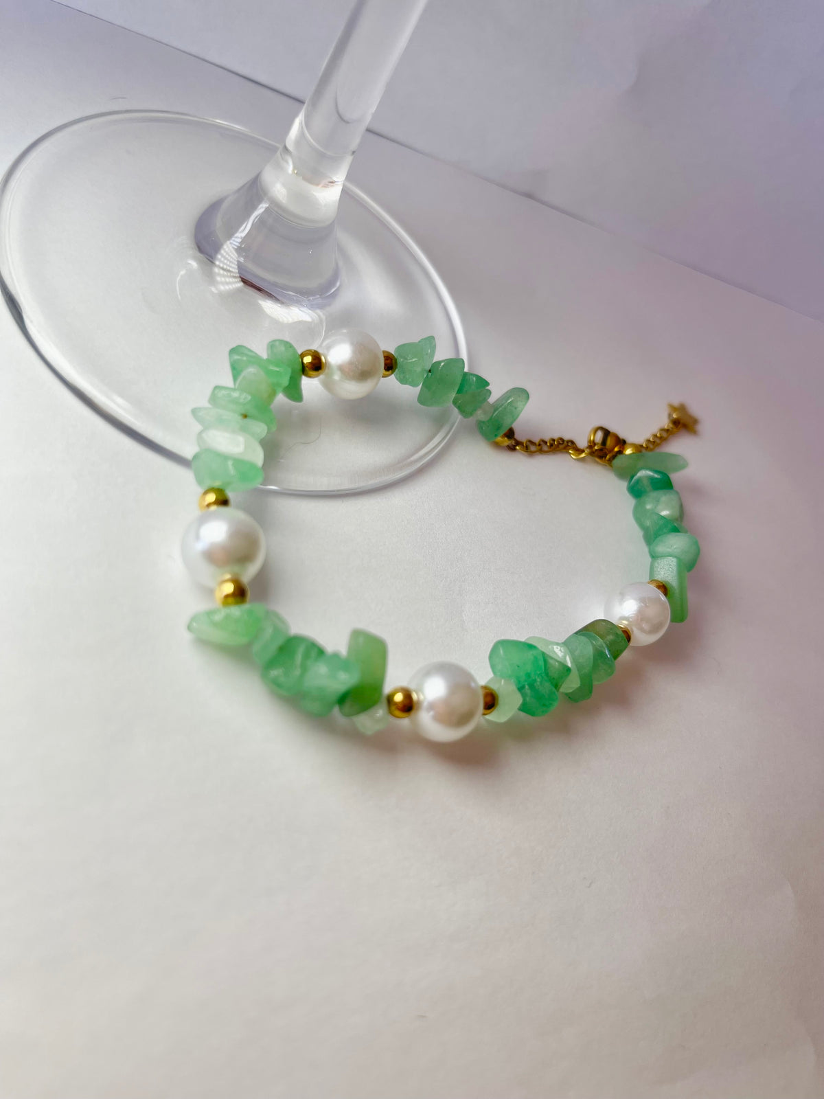 Bracelet Isaure aventurine verte