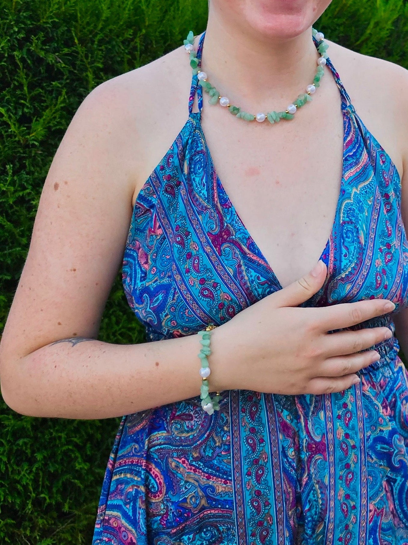 Bracelet Isaure aventurine verte