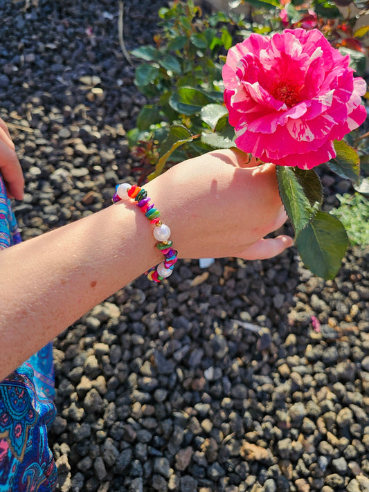 Bracelet Lily coquillage multicolore nacrée
