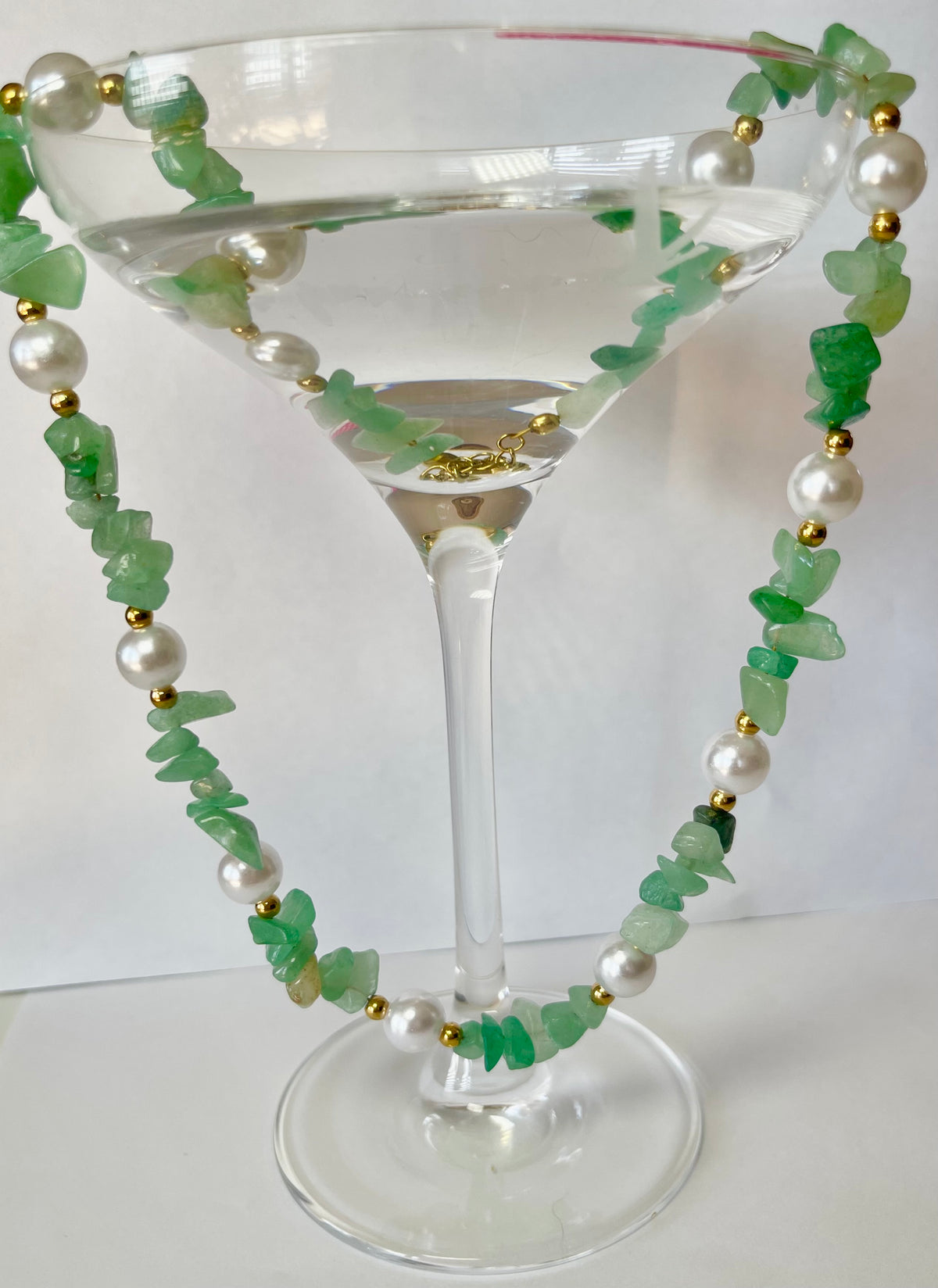 Collier Isaure Aventurine verte