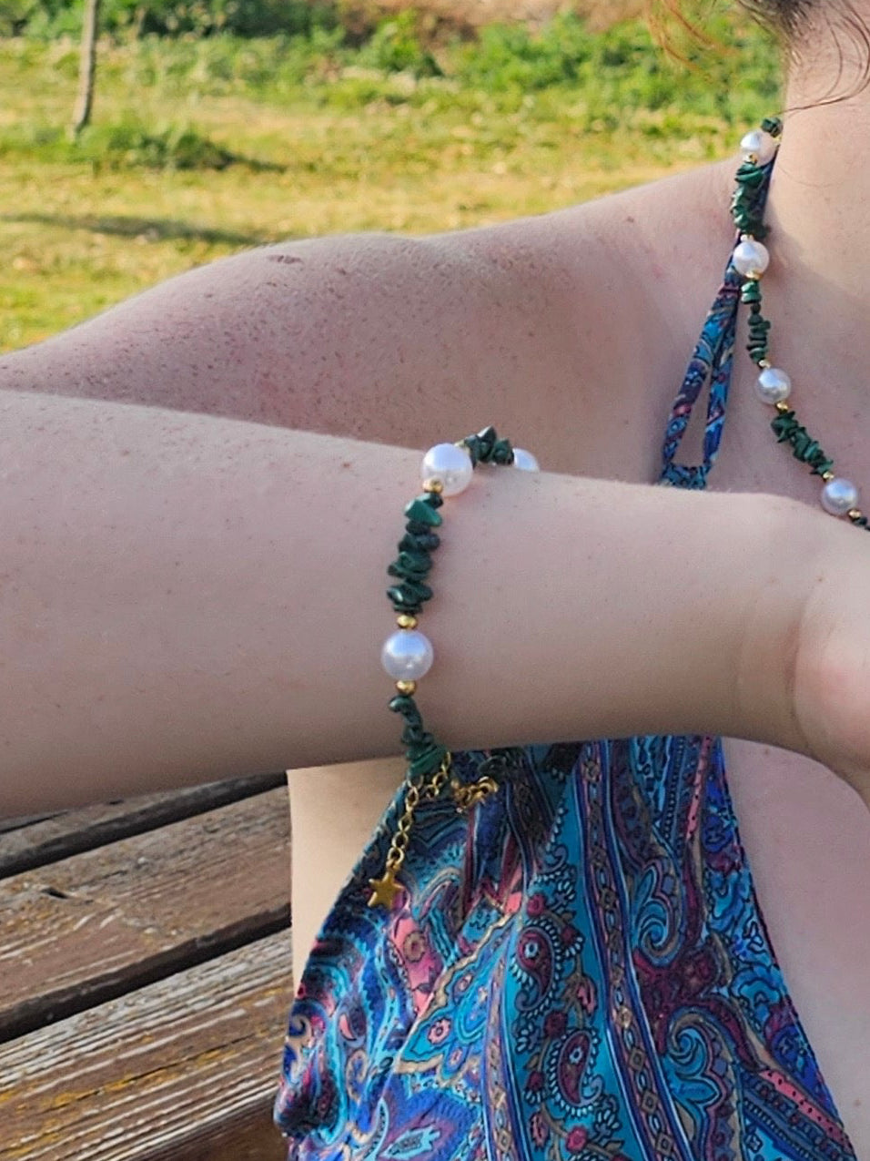 Bracelet Jade malachite
