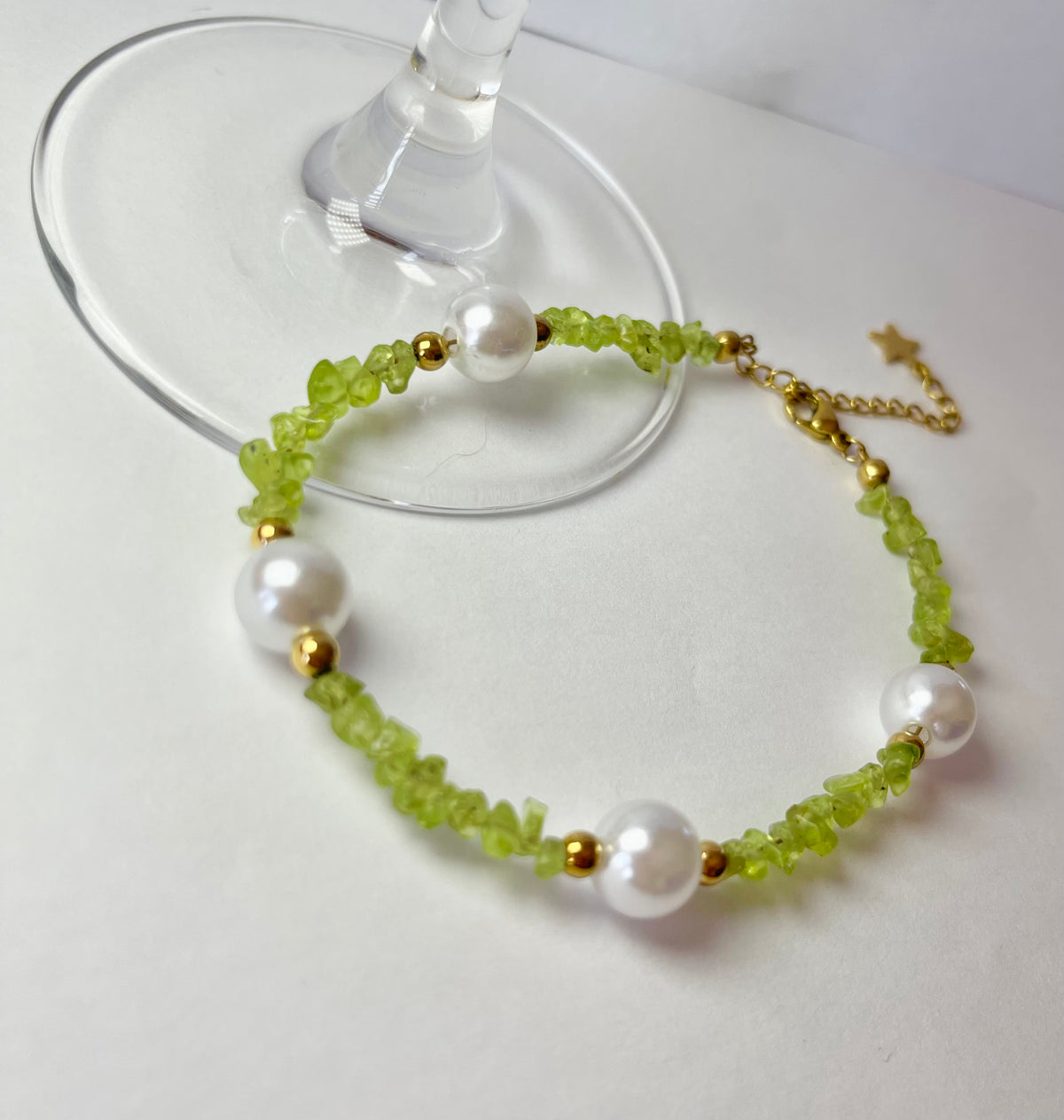 Bracelet Agathe en péridot
