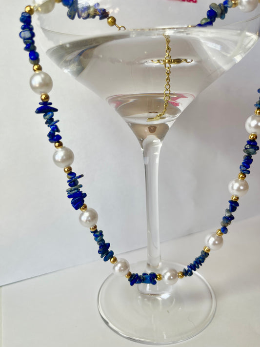 Collier Valentine Lapis lazuli