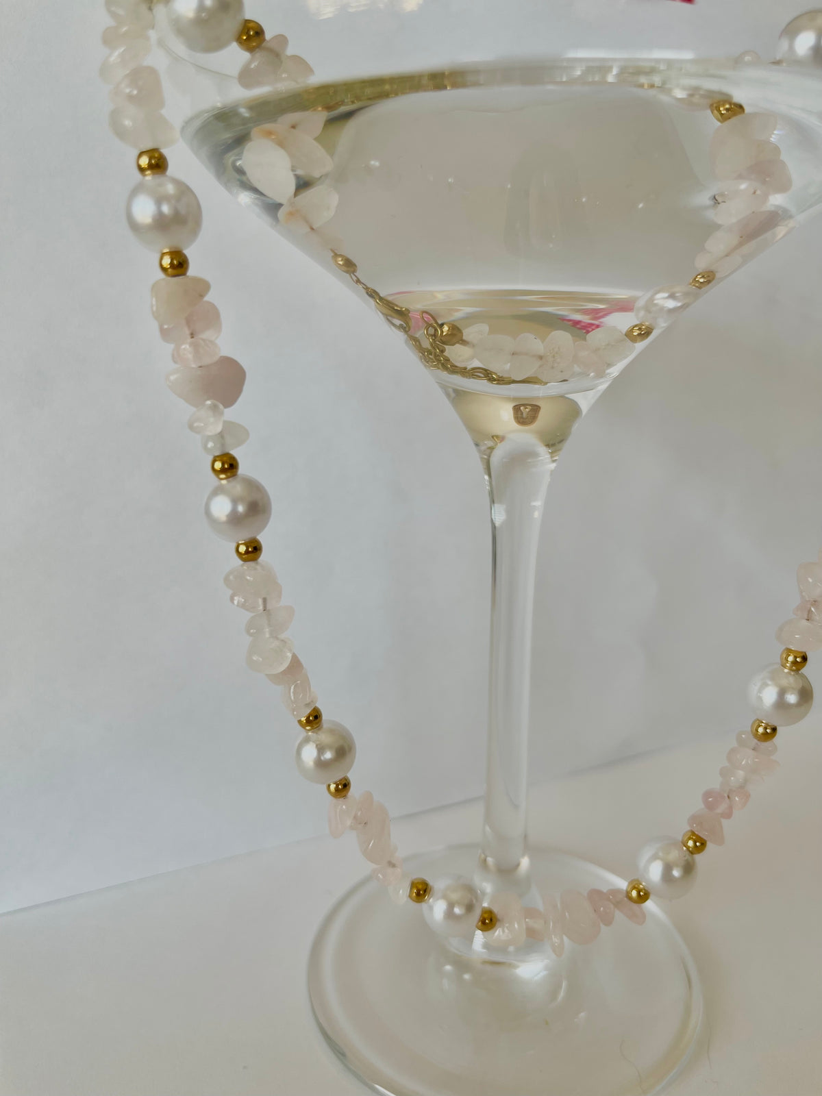 Collier Rachel quartz rose