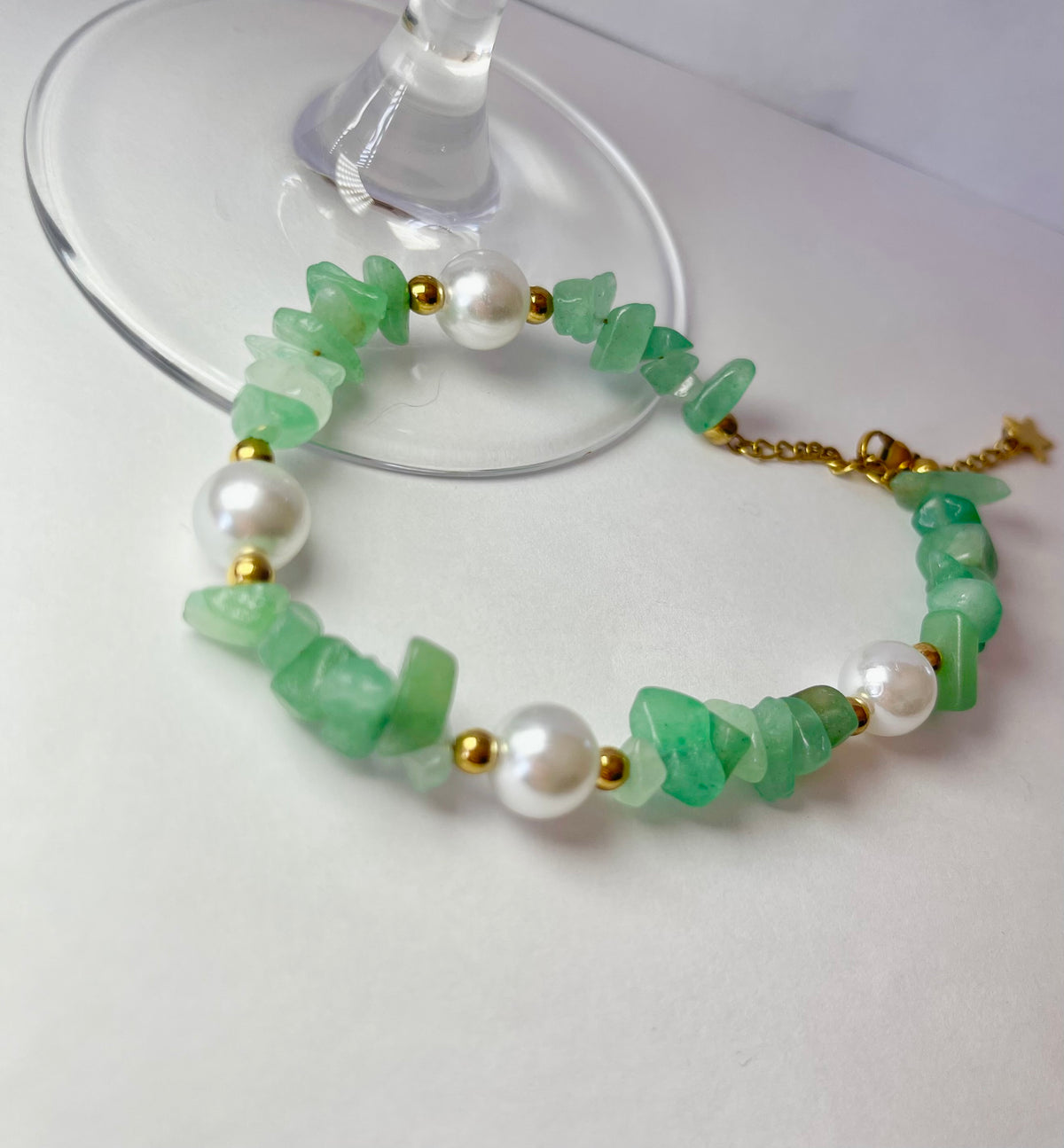 Bracelet Isaure aventurine verte